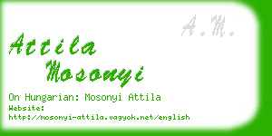 attila mosonyi business card